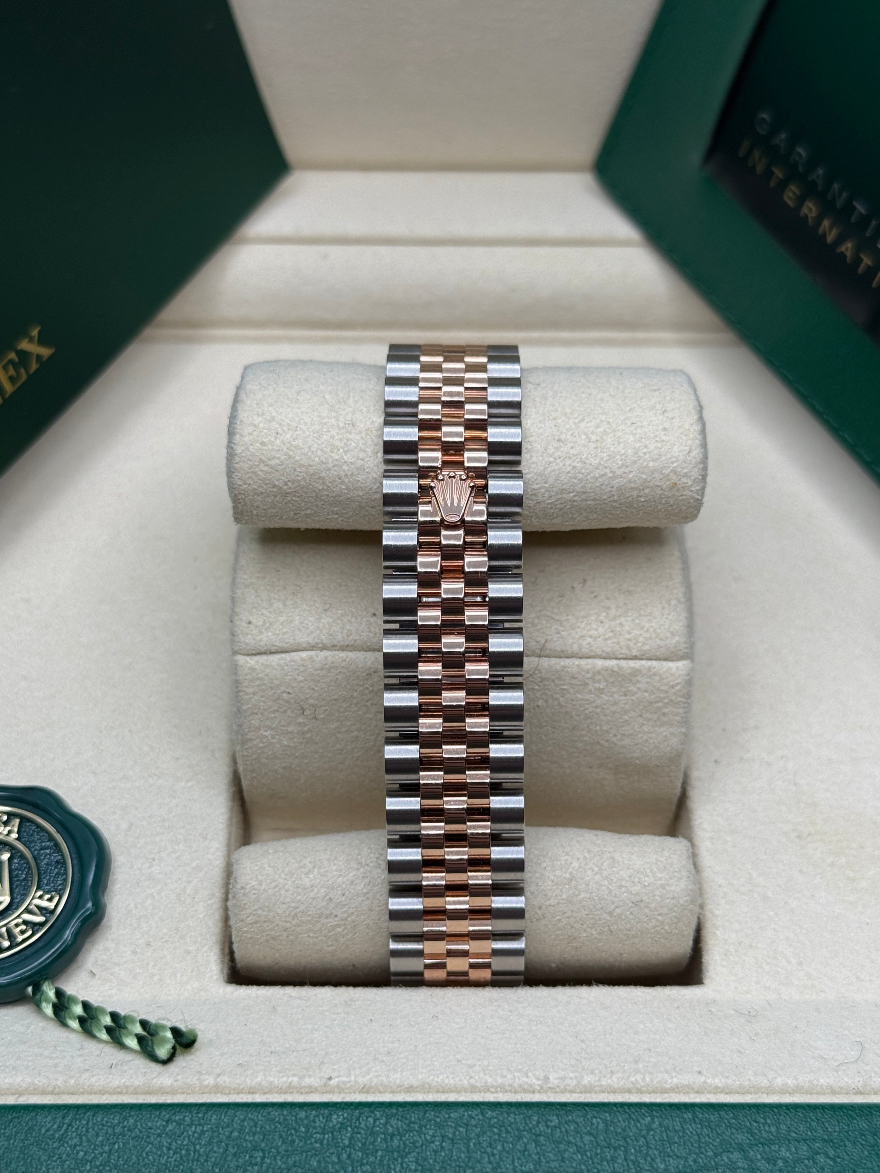 Datejust 31 Everose Gold Two-Tone Silver Diamond Luxury Watch