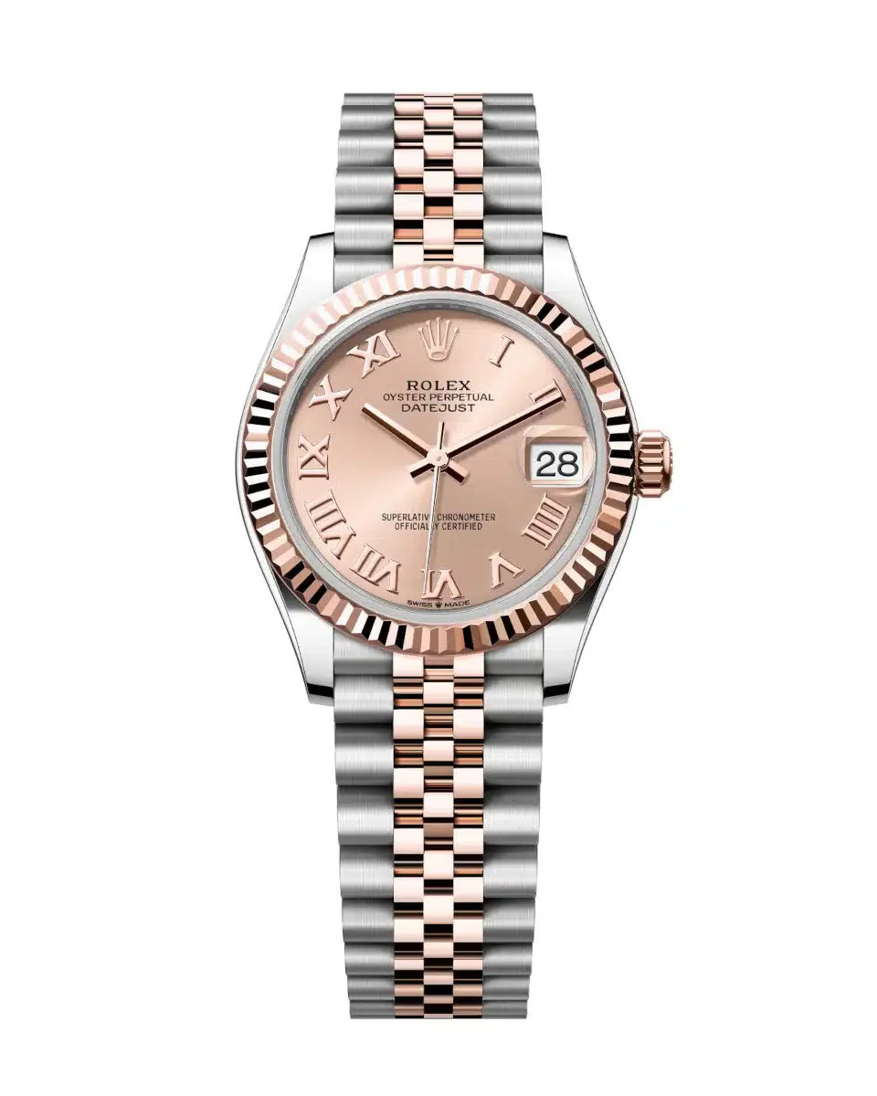Datejust 31 Everose Gold Two-Tone Rose-Colour Roman Luxury Watch