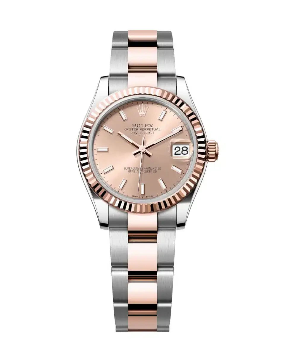 Datejust 31 Everose Gold Two-Tone Rose-Colour Index Luxury Watch