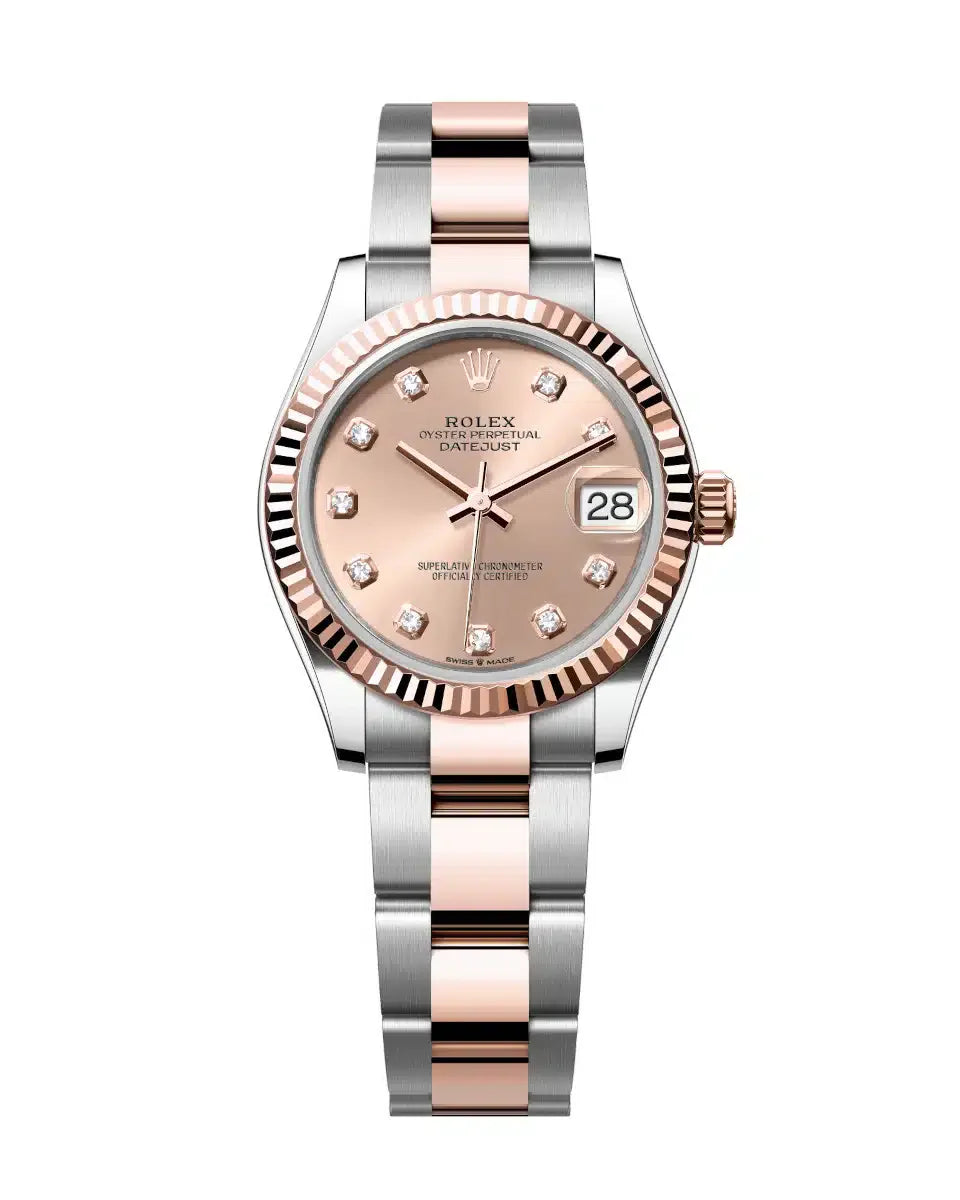Datejust 31 Everose Gold Two-Tone Rose-Colour Diamond Luxury Watch