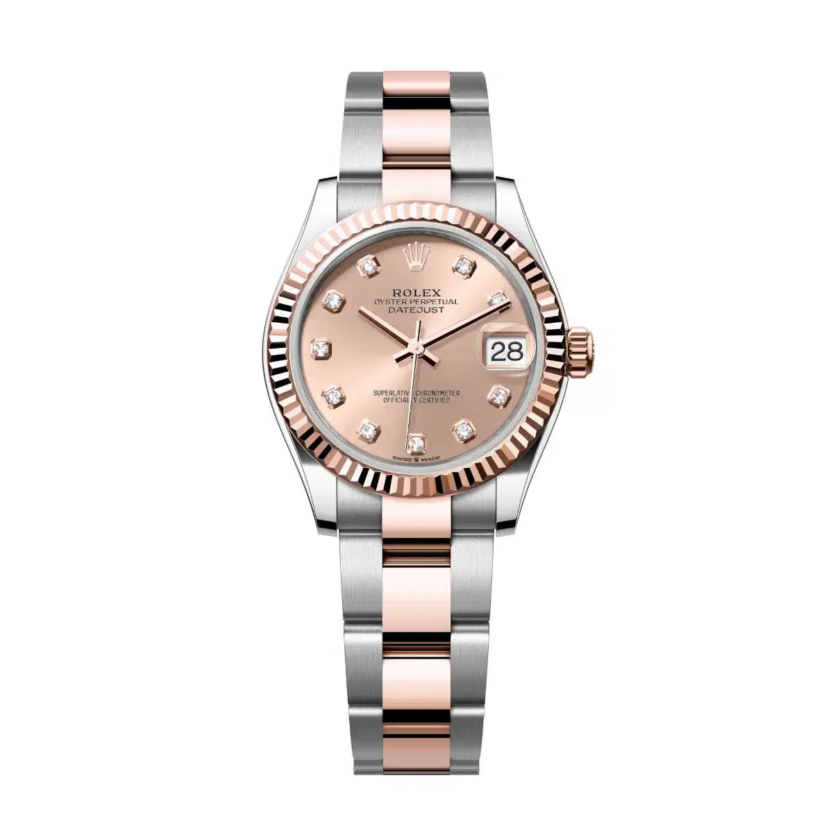 Datejust 31 Everose Gold Two-Tone Rose-Colour Diamond Luxury Watch