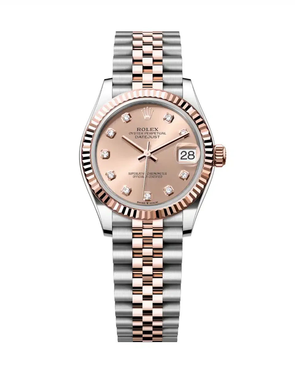 Datejust 31 Everose Gold Two-Tone Rose-Colour Diamond Luxury Watch