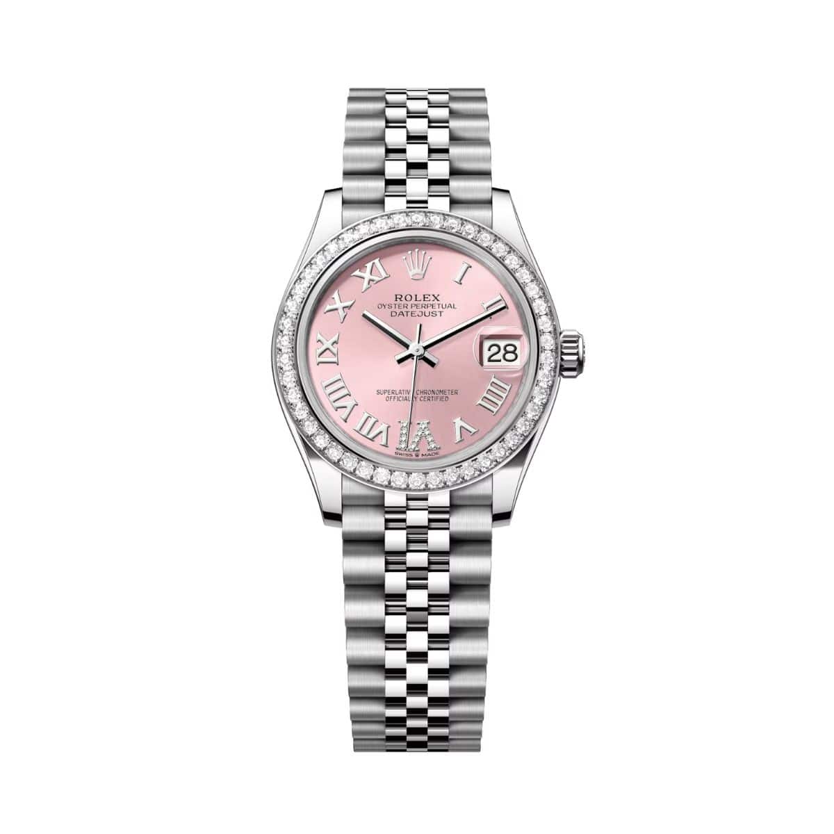 Datejust 31 Pink Roman Diamond Luxury Watch