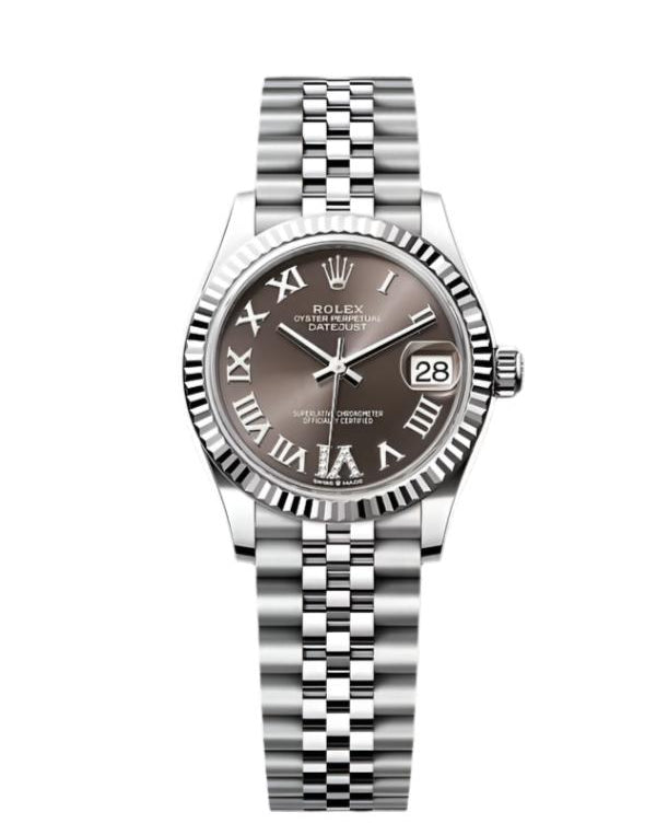 Datejust 31 Dark Grey Roman Diamond Luxury Watch
