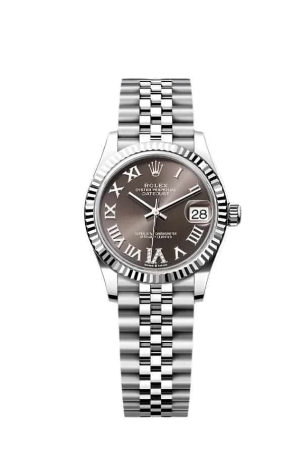 Datejust 31 Dark Grey Roman Diamond Luxury Watch