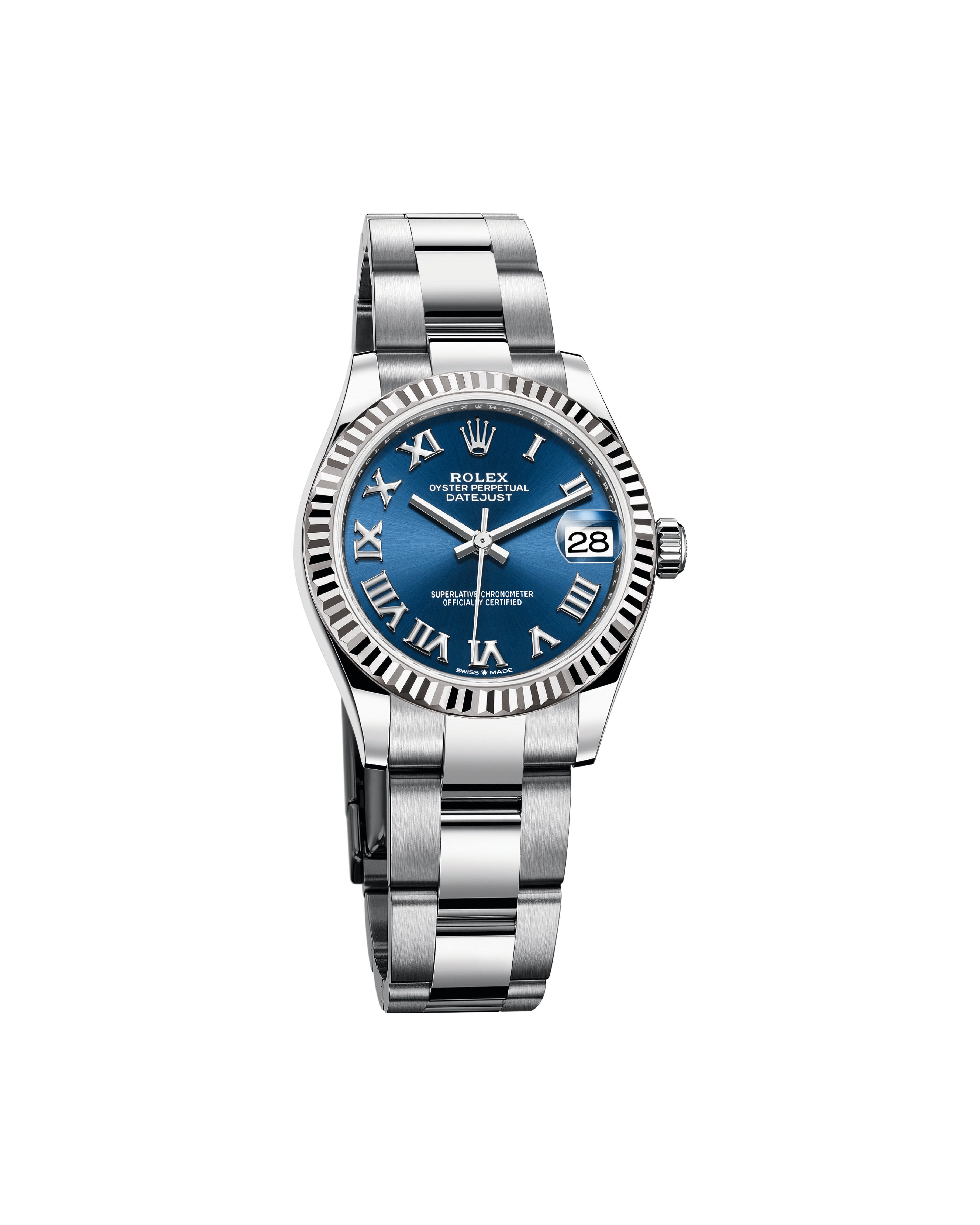 Datejust 31 Bright Blue Roman Luxury Watch