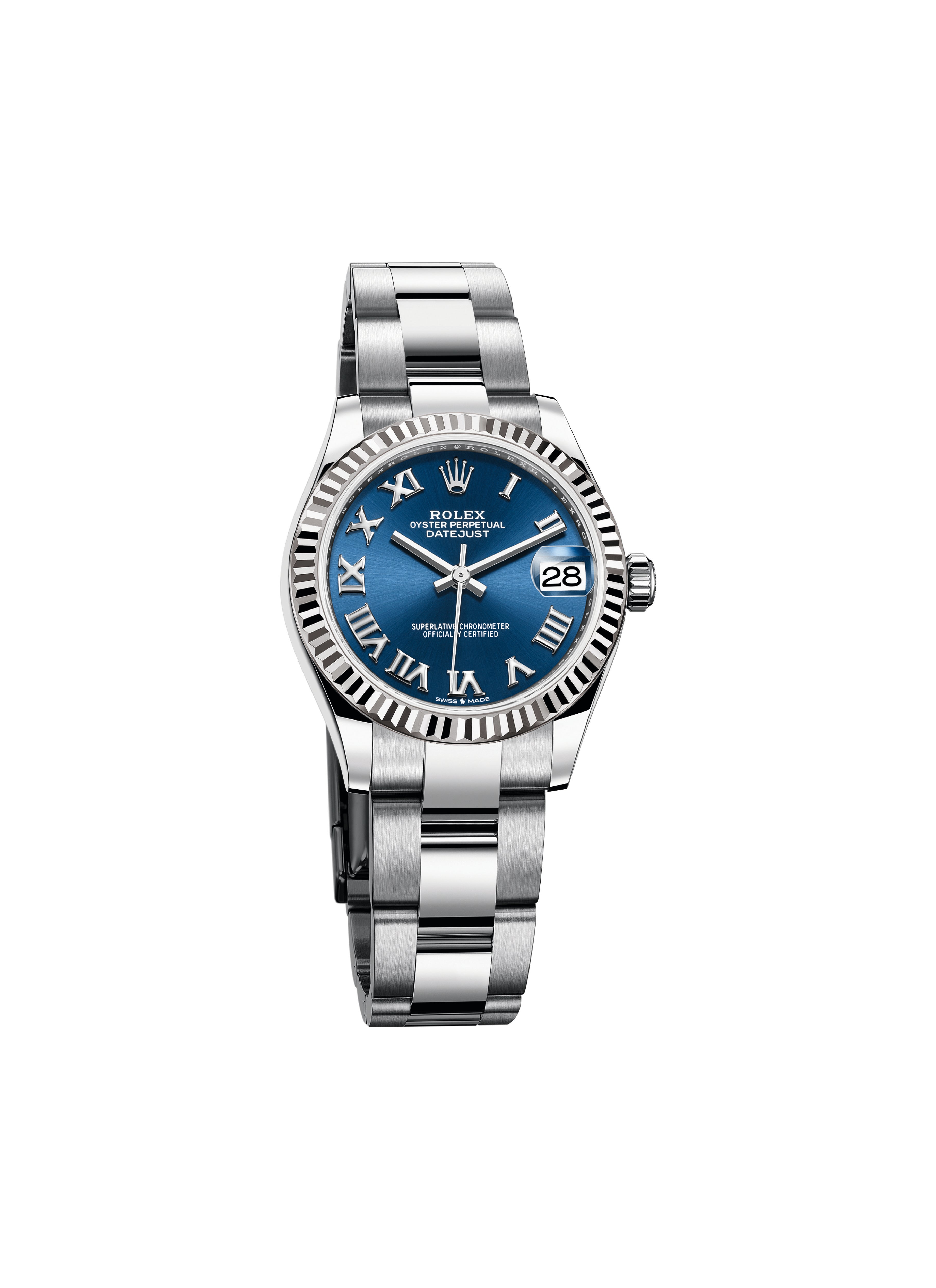 Datejust 31 Bright Blue Roman Luxury Watch