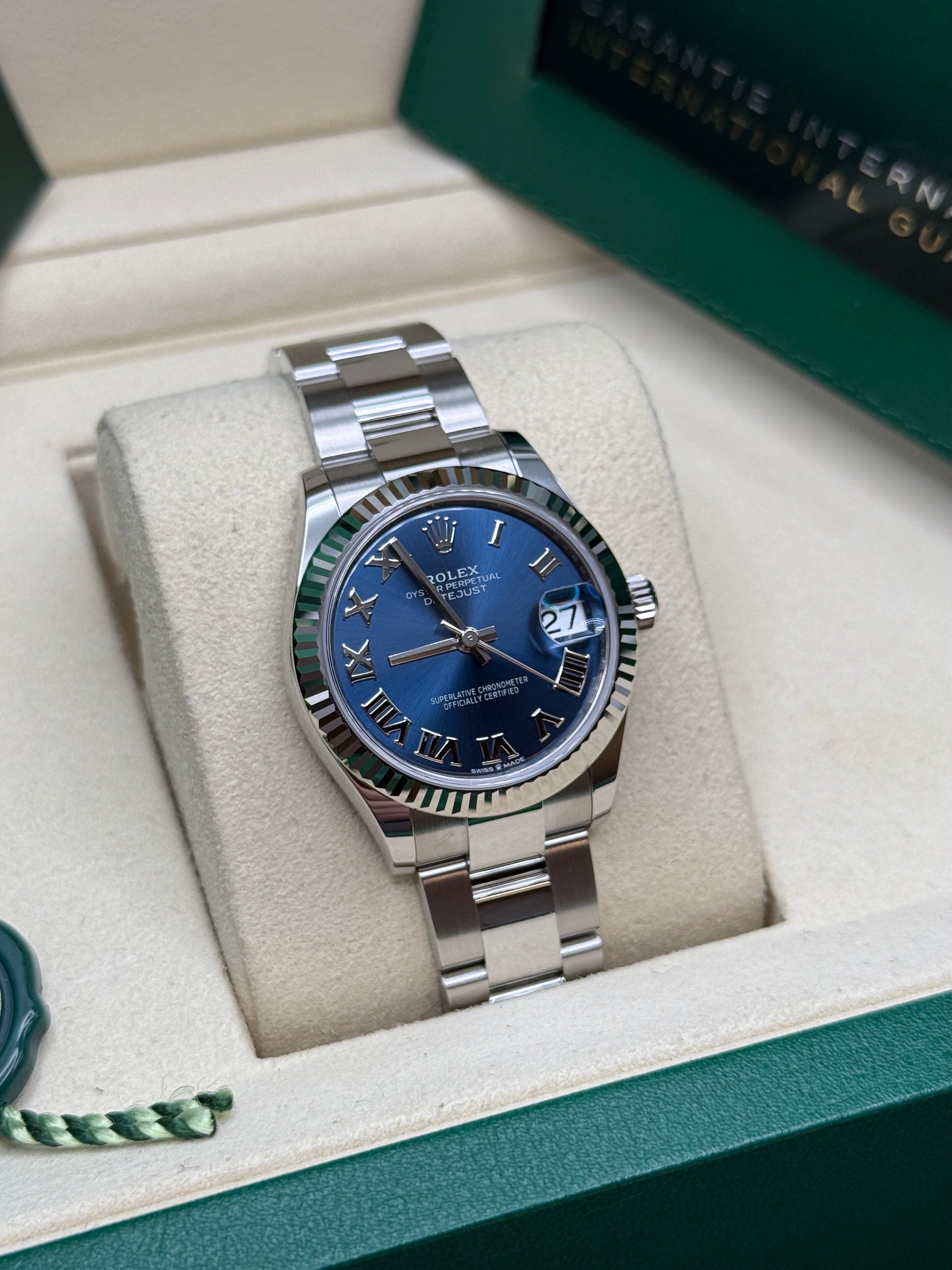 Datejust 31 Bright Blue Roman Luxury Watch