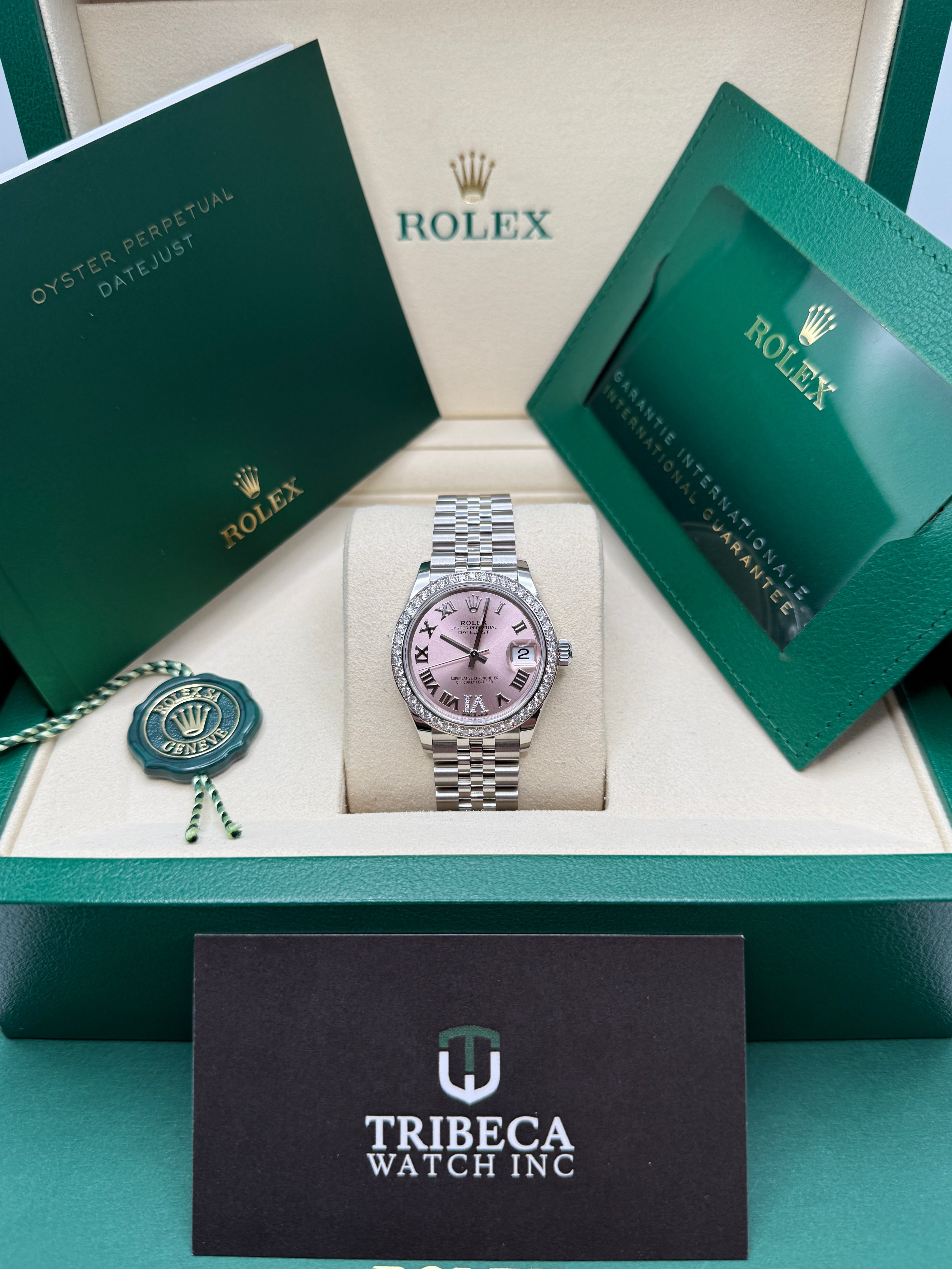 Datejust 31 Pink Roman Diamond Luxury Watch