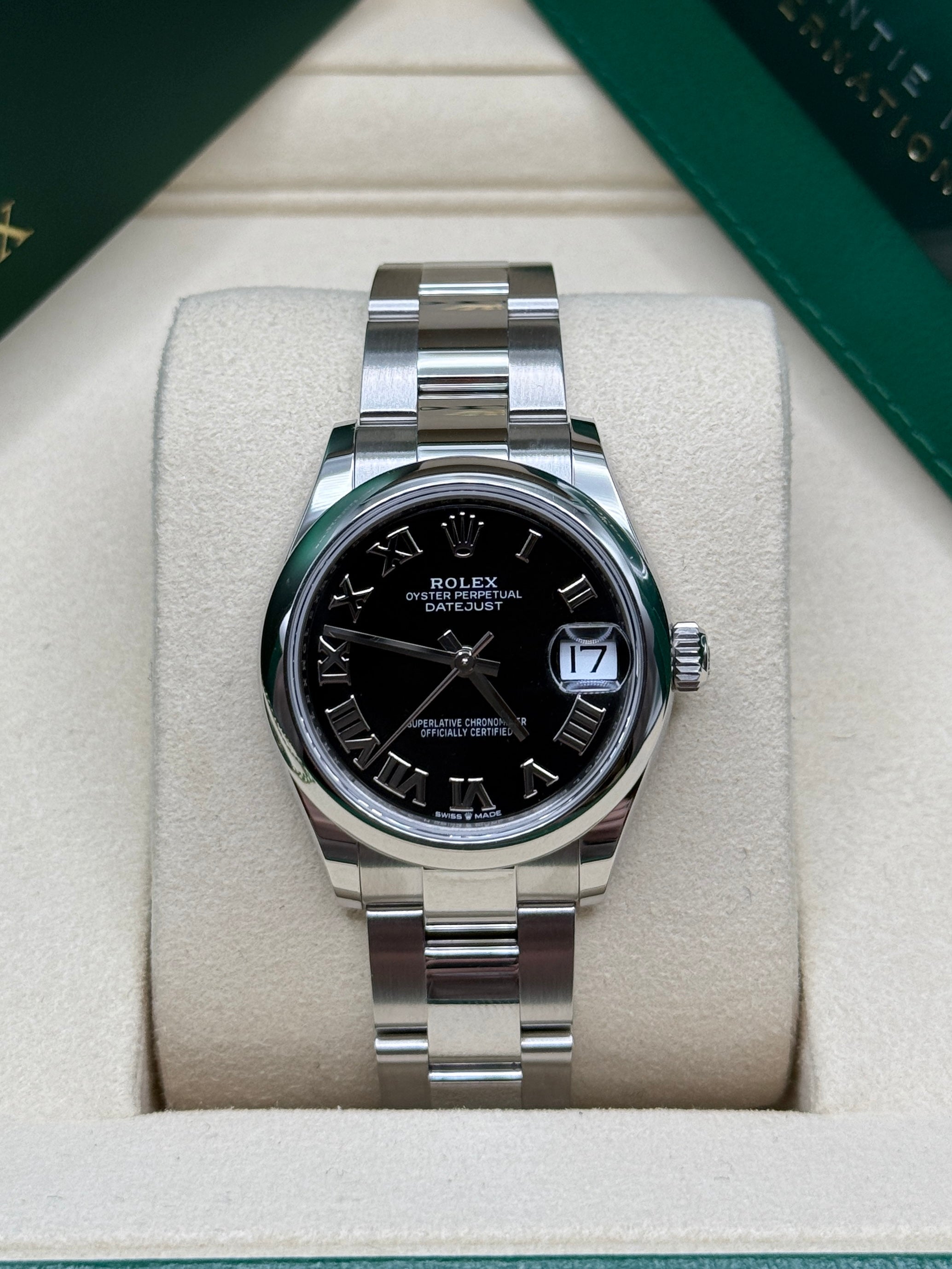 Datejust 31 Black Roman Luxury Watch