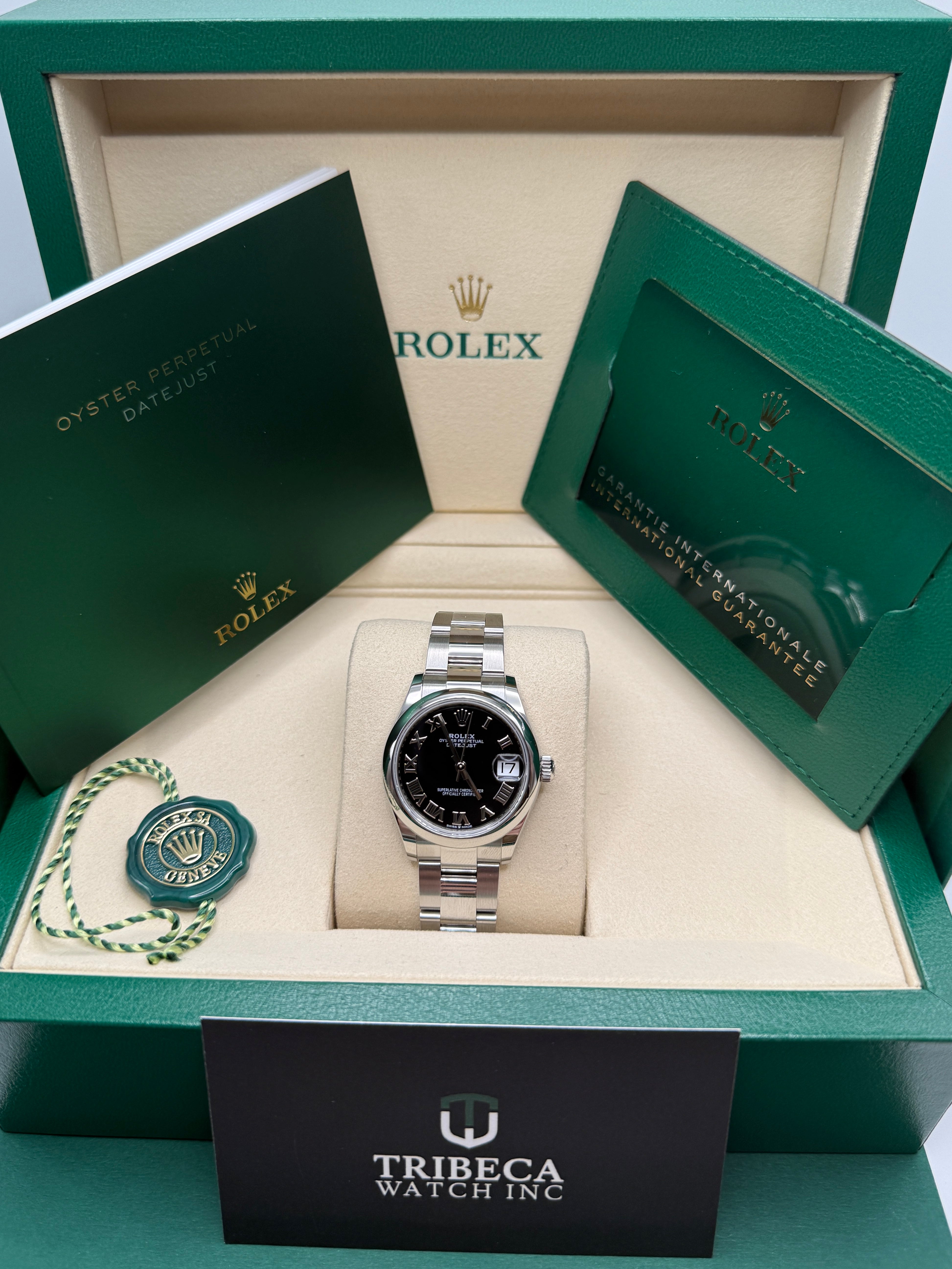 Datejust 31 Black Roman Luxury Watch