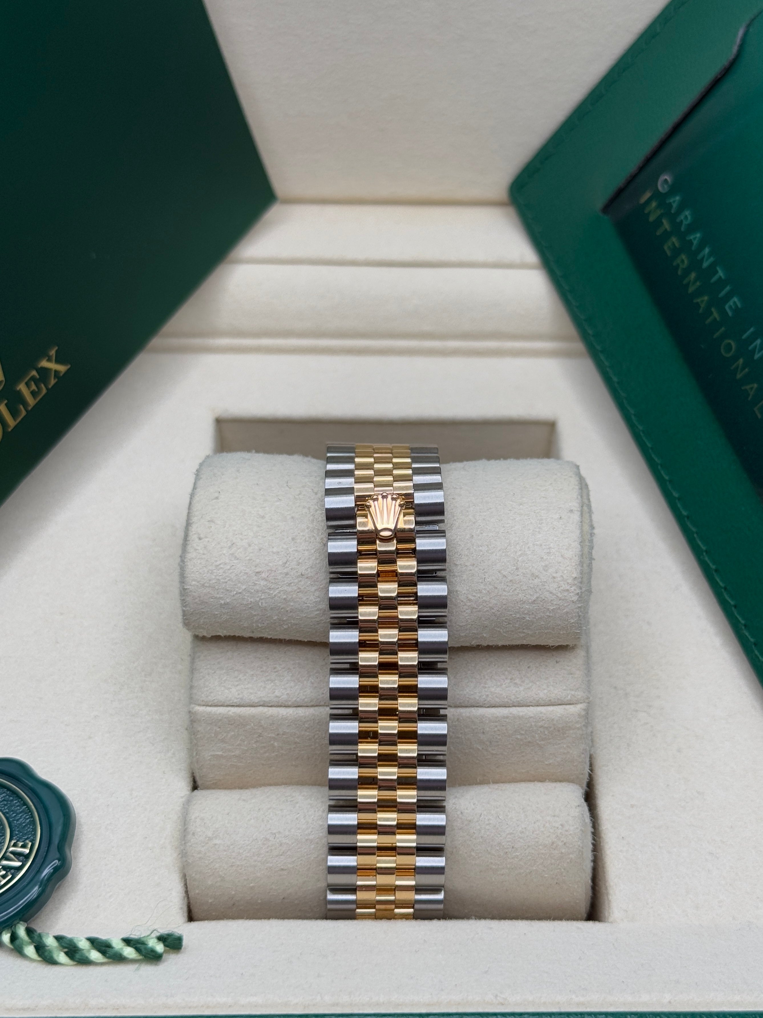 Datejust 31 Yellow Gold Two-Tone Mother of Pearl Diamond Luxury Watch