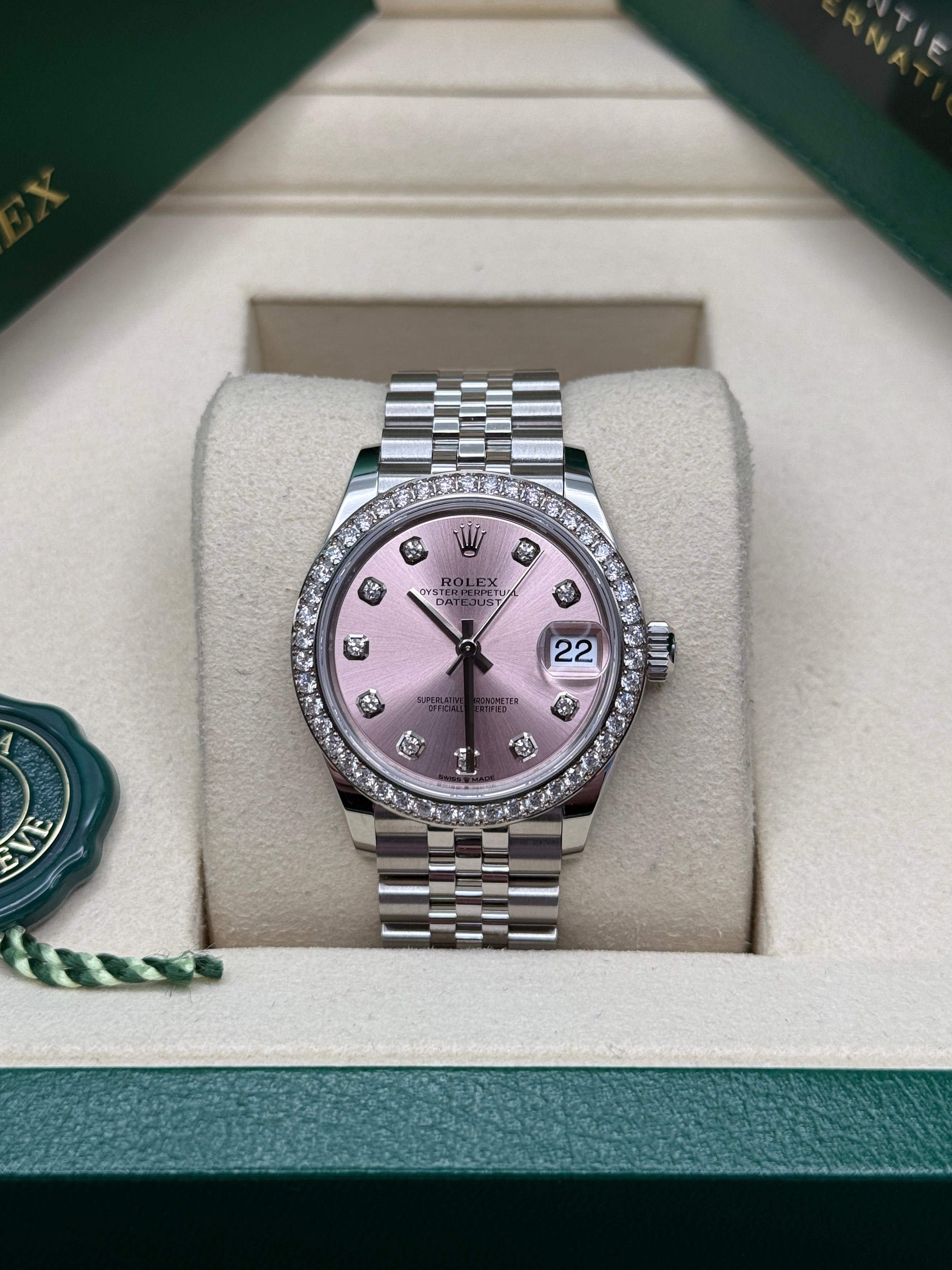 Datejust 31 Pink Diamond Luxury Watch