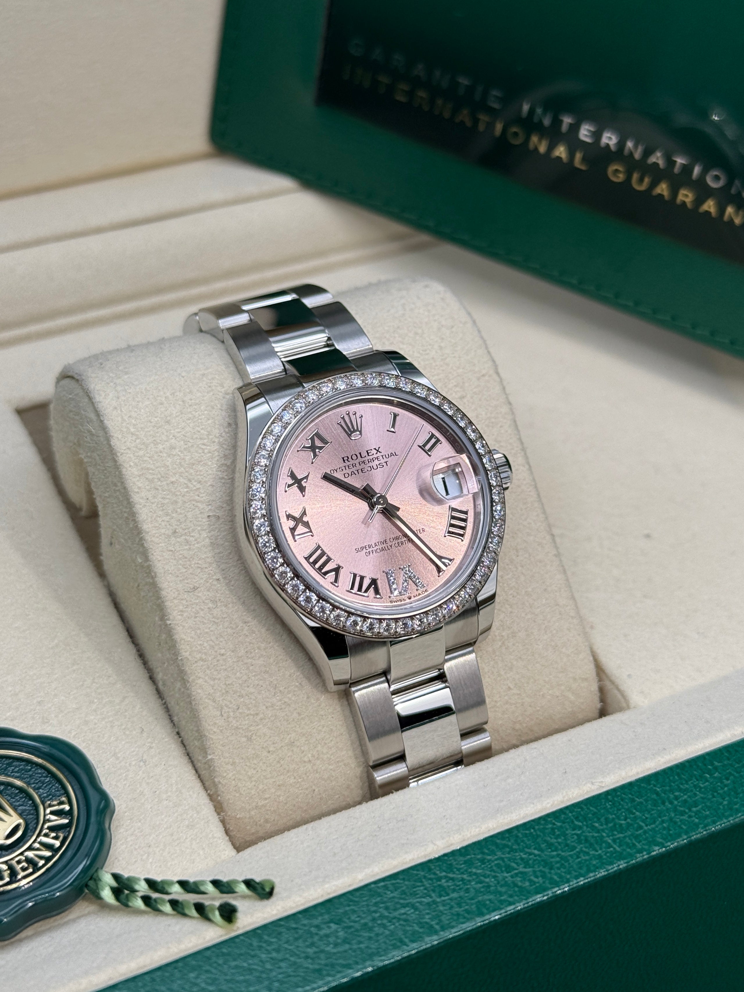 Datejust 31 Pink Roman Diamond Luxury Watch