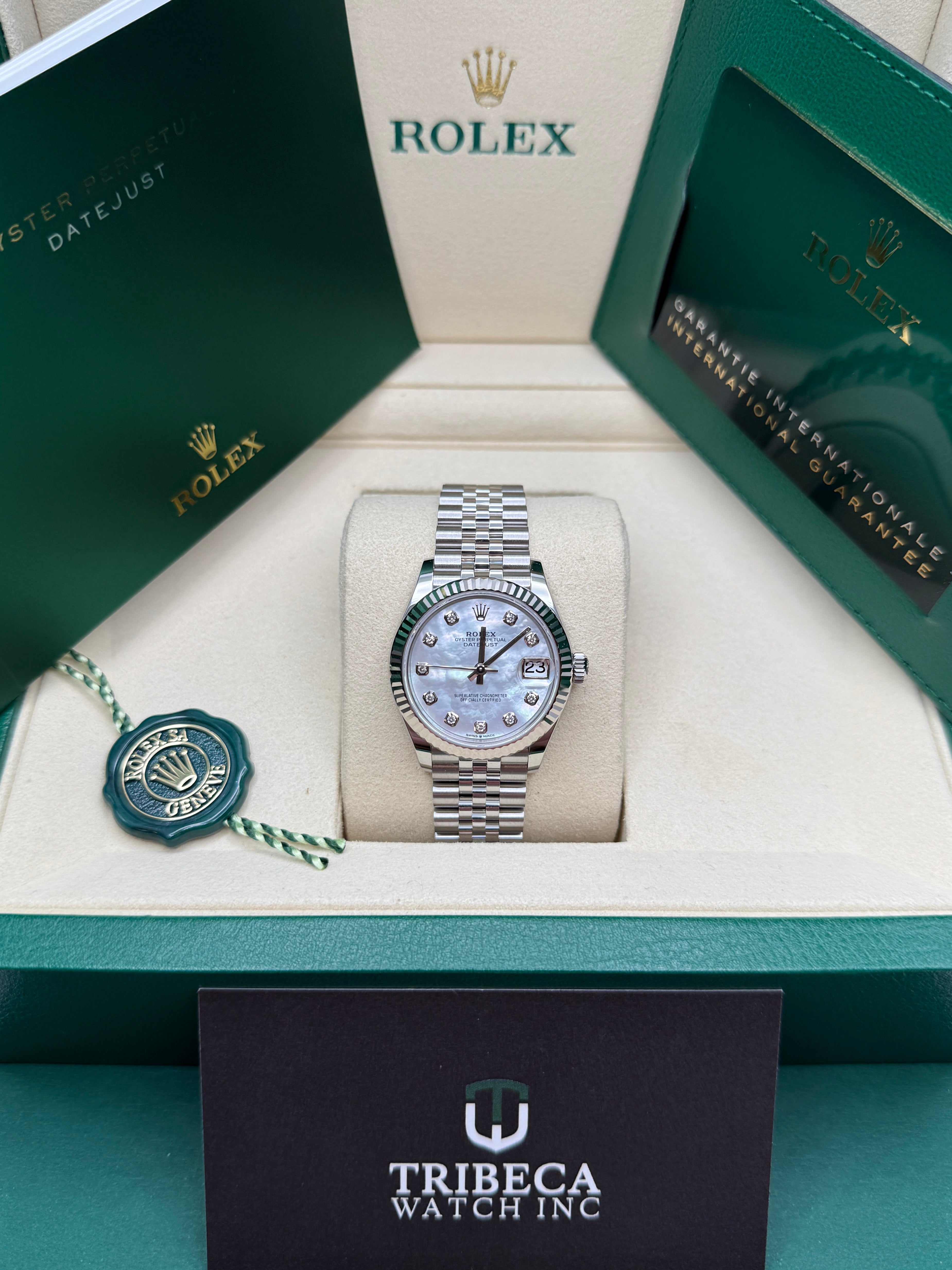 Datejust 31 Mother of Pearl Diamond Luxury Watch