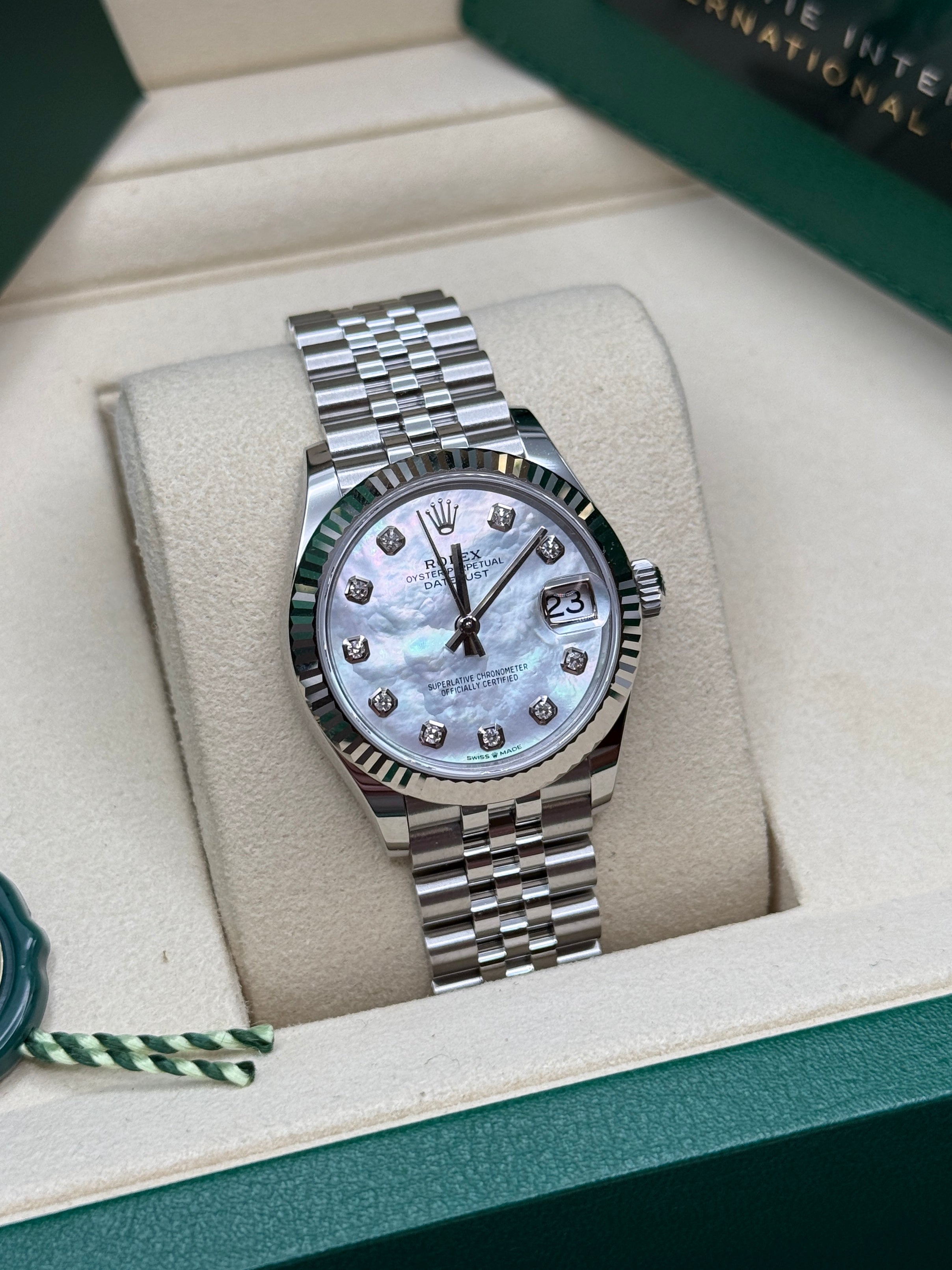 Datejust 31 Mother of Pearl Diamond Luxury Watch