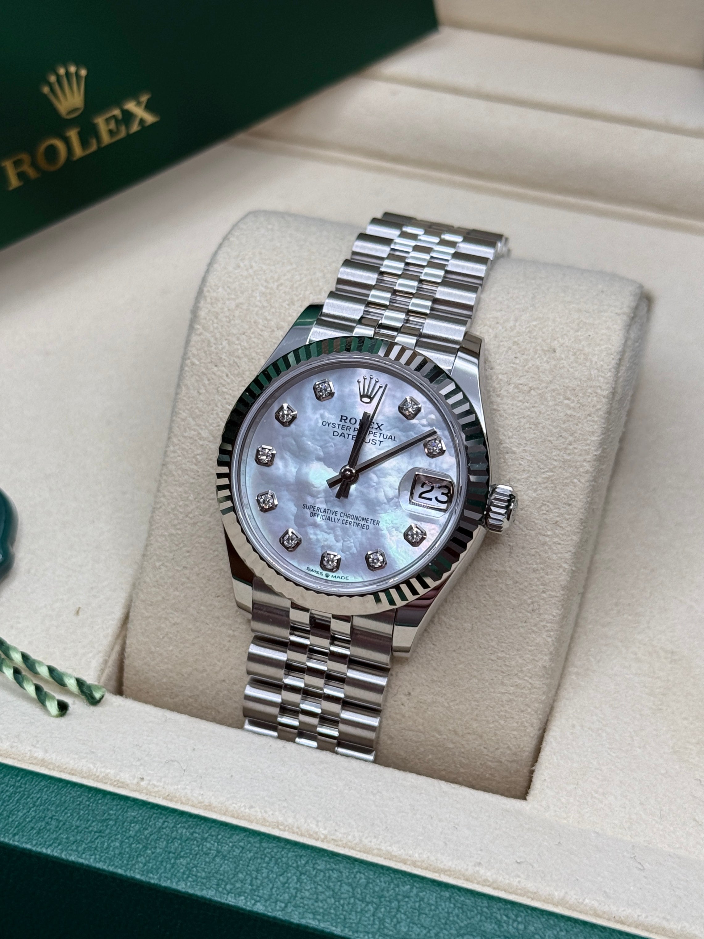 Datejust 31 Mother of Pearl Diamond Luxury Watch