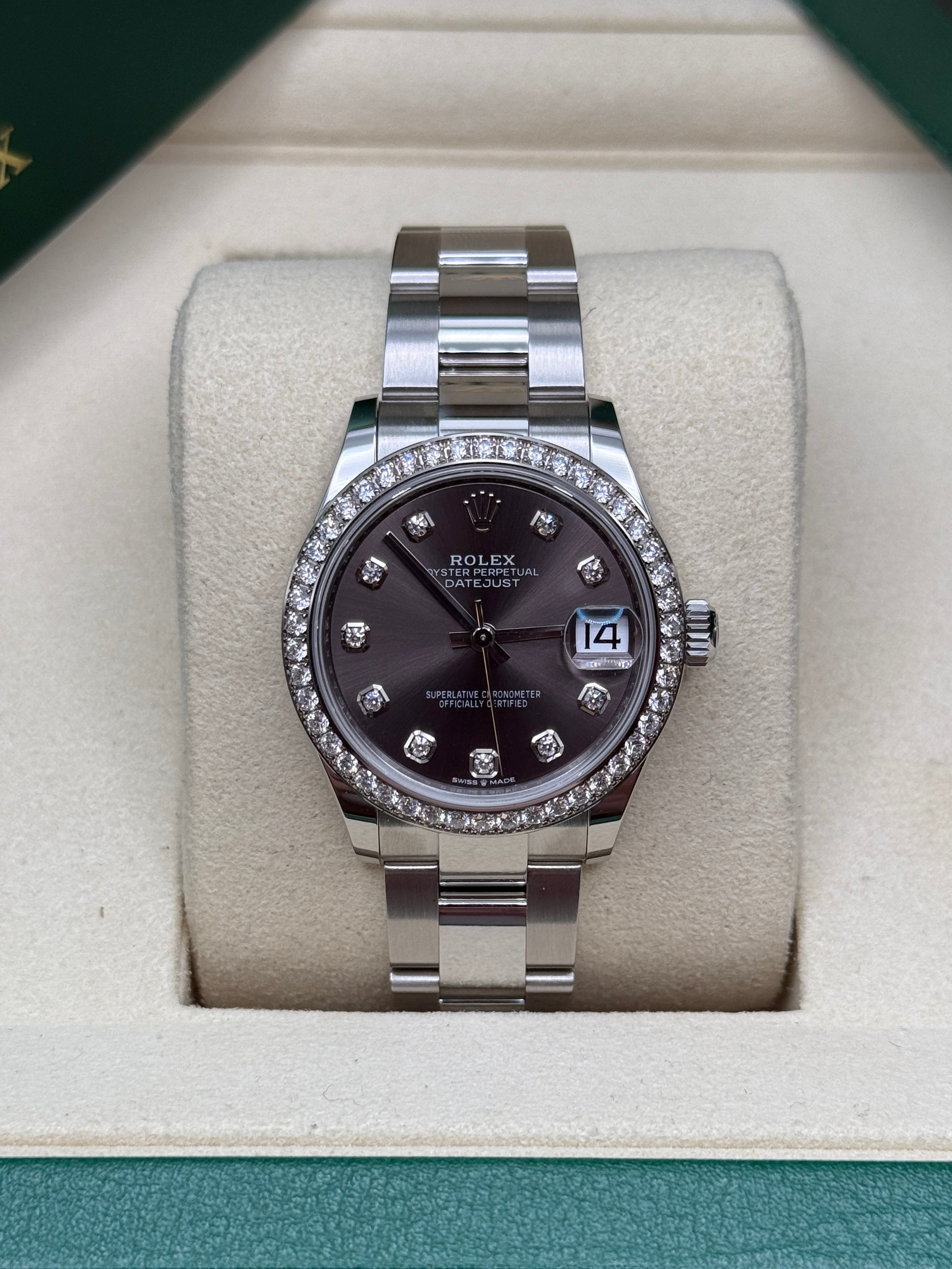 Datejust 31 Dark Grey Diamond Luxury Watch