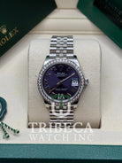 Datejust 31 Aubergine Roman Diamond Luxury Watch