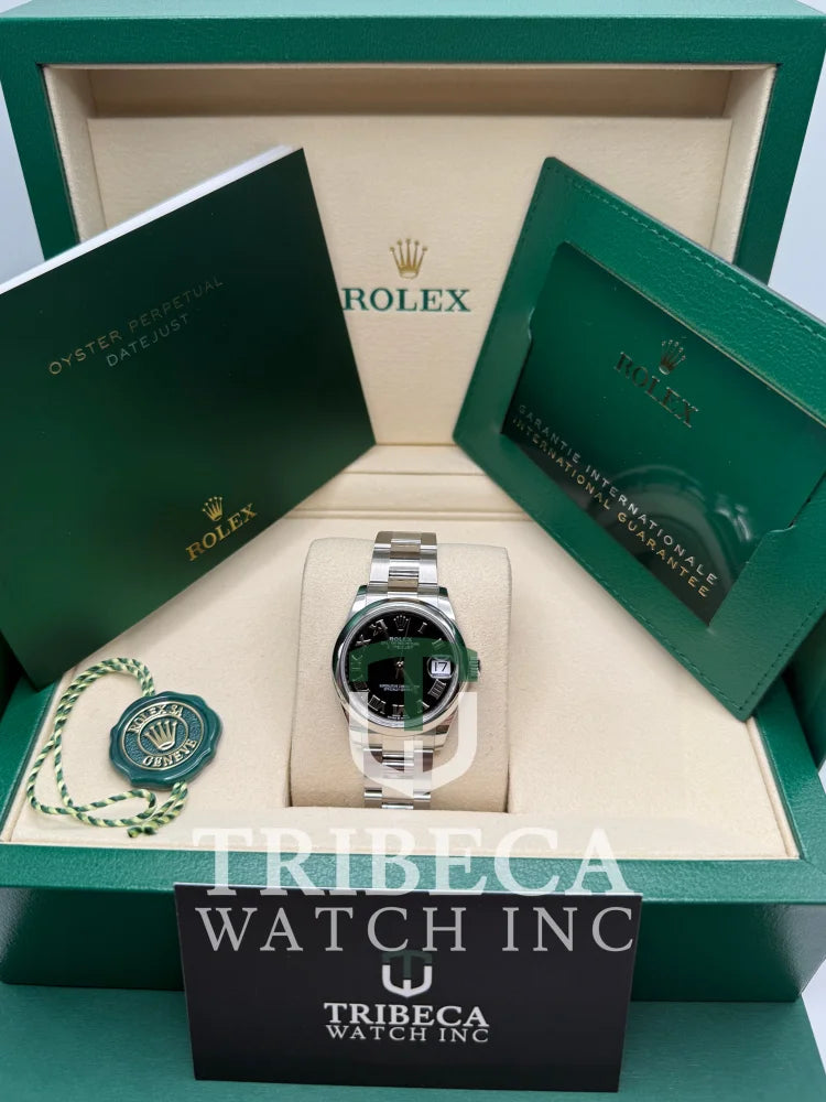 Datejust 31 Black Roman Luxury Watch