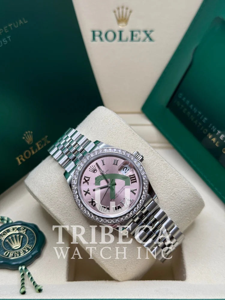 Datejust 31 Pink Roman Diamond Luxury Watch
