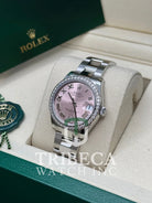 Datejust 31 Pink Roman Diamond Luxury Watch