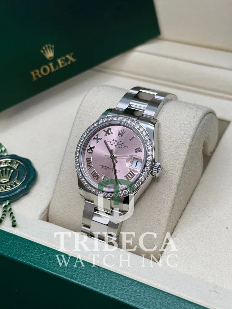 Datejust 31 Pink Roman Diamond Luxury Watch