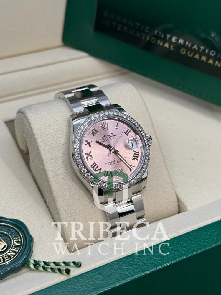 Datejust 31 Pink Roman Diamond Luxury Watch