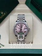 Datejust 31 Pink Roman Diamond Luxury Watch