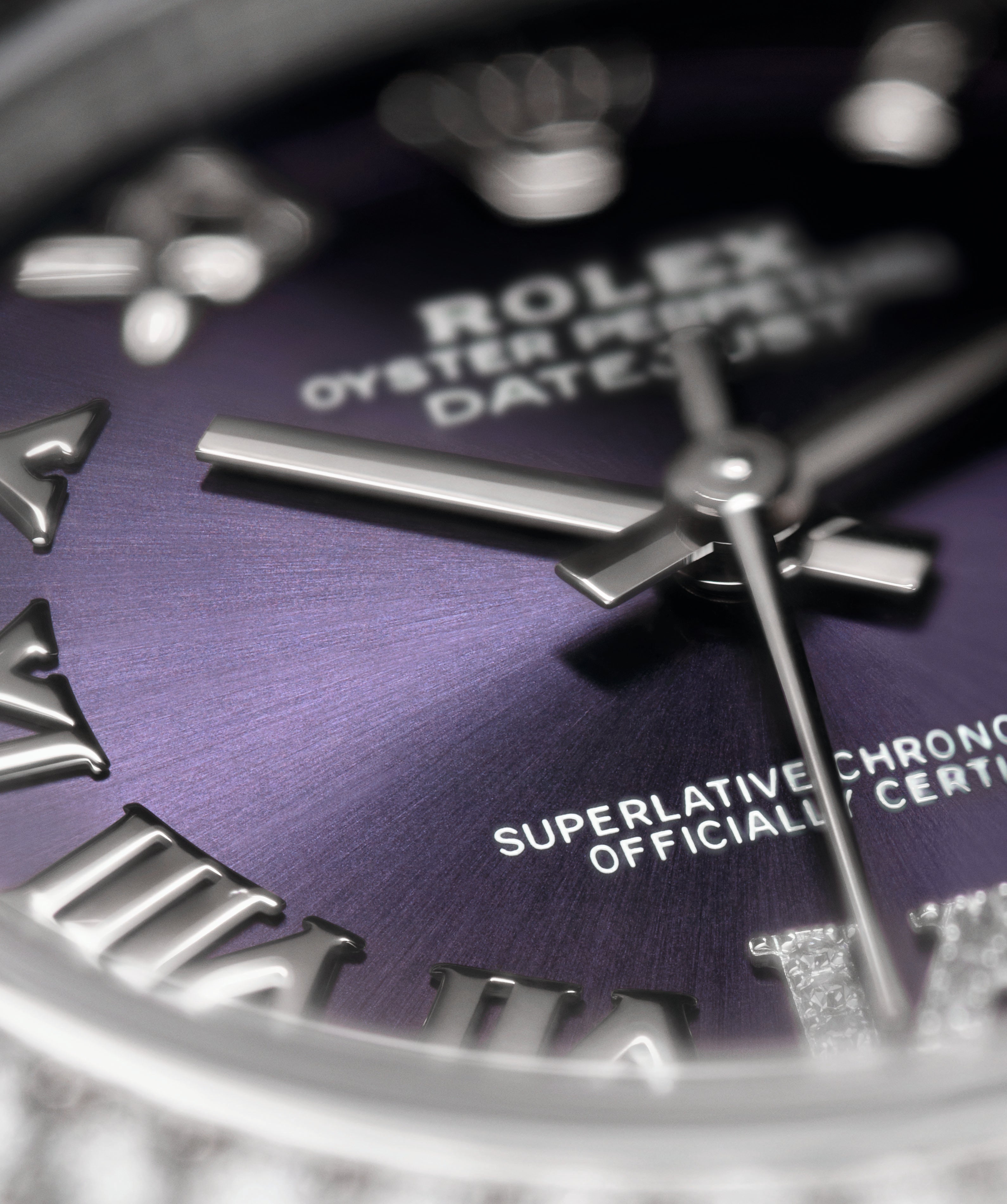 Datejust 31 Aubergine Roman Diamond Luxury Watch