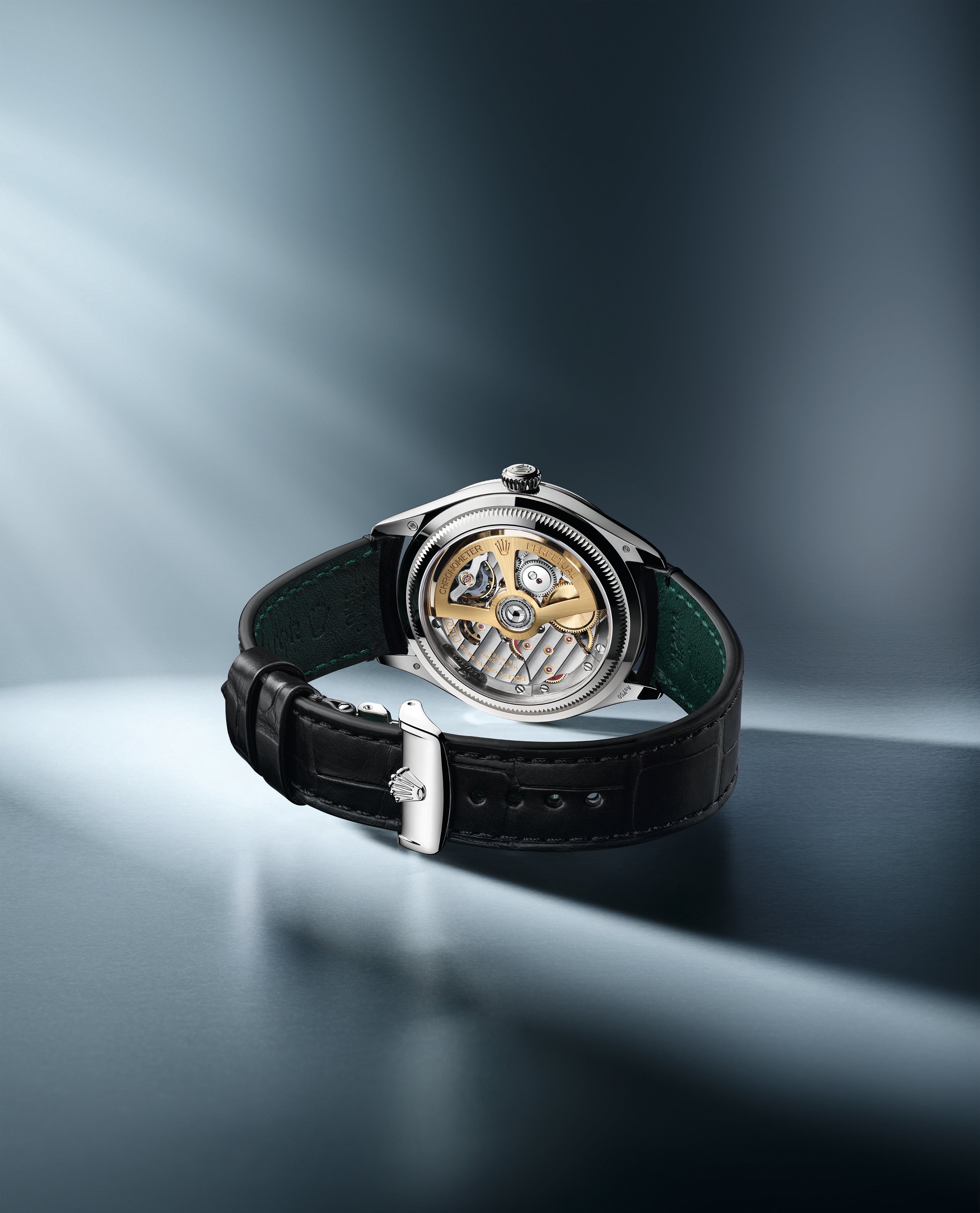 ROLEX ブラック ボストンバッグ Rolex 1908 52509 Black Dial 39mm Leather Band - Luxury